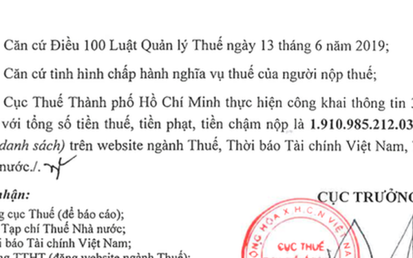 Real estate businesses in Ho Chi Minh City owe thousands of billions of dong in taxes