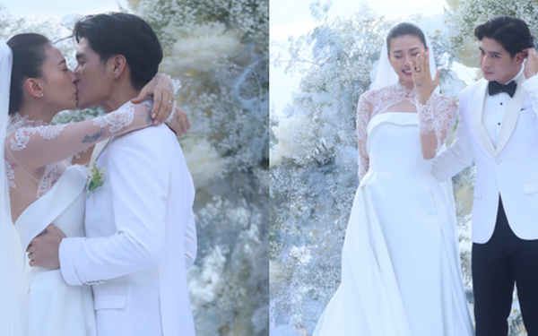 Ngo Thanh Van and Huy Tran burst into tears and exchanged sweet kisses, the bride is ready to be a mother