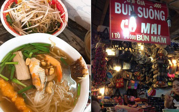 “Throat” with dishes with names associated with famous markets in Ho Chi Minh City