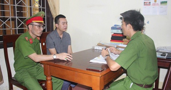 Cơ quan công an làm việc với Đậu Đức Bằng - Ảnh: Công an cung cấp Cơ quan công an làm việc với Đậu Đức Bằng - Ảnh: Công an cung cấp