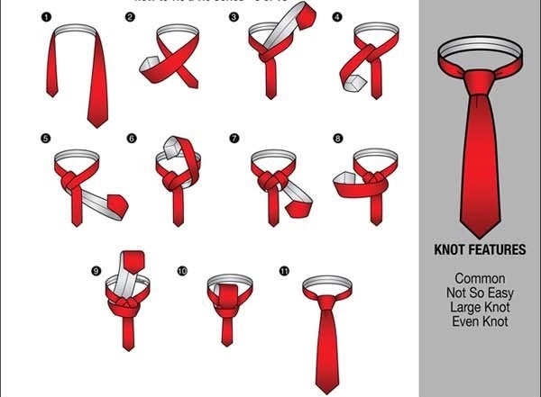 [Infographic] Những cách thắt cà vạt sáng tạo dành cho nam giới