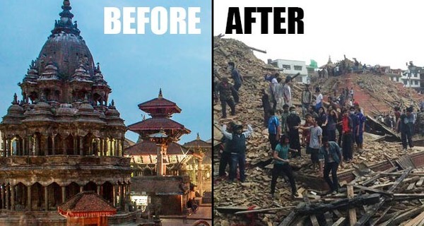 Hình ảnh Nepal trước và sau trận động đất kinh hoàng