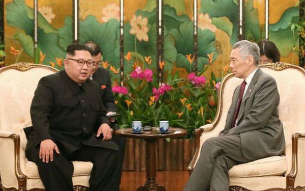 &#212;ng Kim Jong Un gặp mặt Thủ tướng Singapore L&#253; Hiển Long