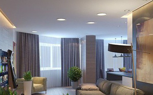 Căn hộ mang màu sắc nam tính với tông màu xám