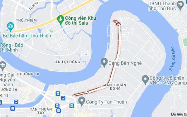 District 7 simultaneously opened the road, the area along the Saigon River welcomes development momentum