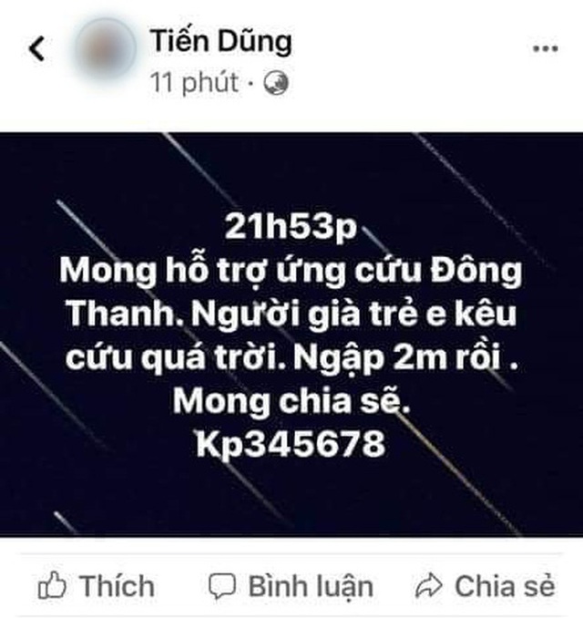 Nhiều người dân Quảng Trị đồng loạt lên mạng kêu cứu khi lũ bất ngờ lên nhanh trong đêm - Ảnh 10.