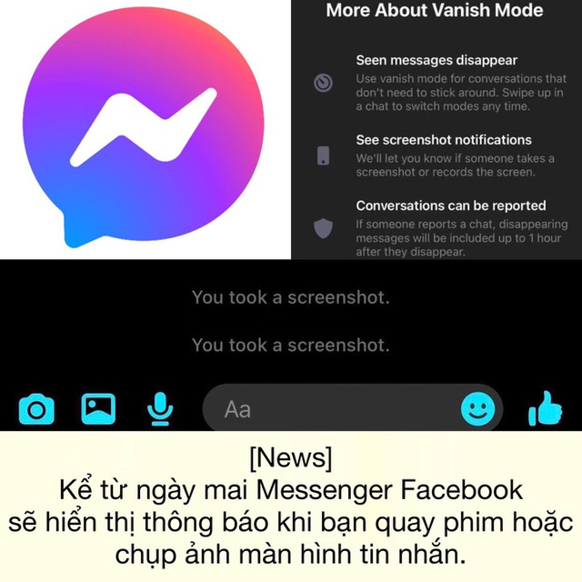 Cộng đồng xôn xao trước thông tin Messenger sẽ gửi thông báo về chính chủ khi bị chụp lại màn hình, thực hư thế nào? - Ảnh 1.