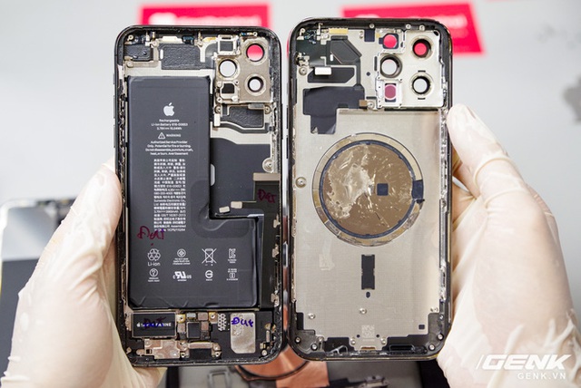 Mổ bụng iPhone 12 Pro Max tại Việt Nam: pin chữ L dung lượng 3.687mAh, camera sau vừa to vừa dài - Ảnh 25.