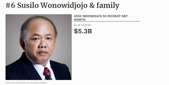 10 tỷ phú giàu nhất Indonesia: Anh em nhà Hartono dẫn đầu 12 năm liên tiếp - Ảnh 6.