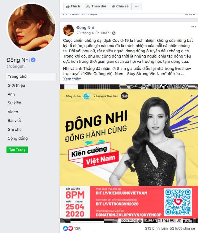 Kêu gọi cộng đồng ở nhà thay vì tụ tập ăn mừng, các nghệ sĩ, ca sĩ Việt Nam lần đầu tiên tổ chức đêm nhạc trực tuyến hoàn toàn miễn phí vào tối T7, ngày 25/4 - Ảnh 2.