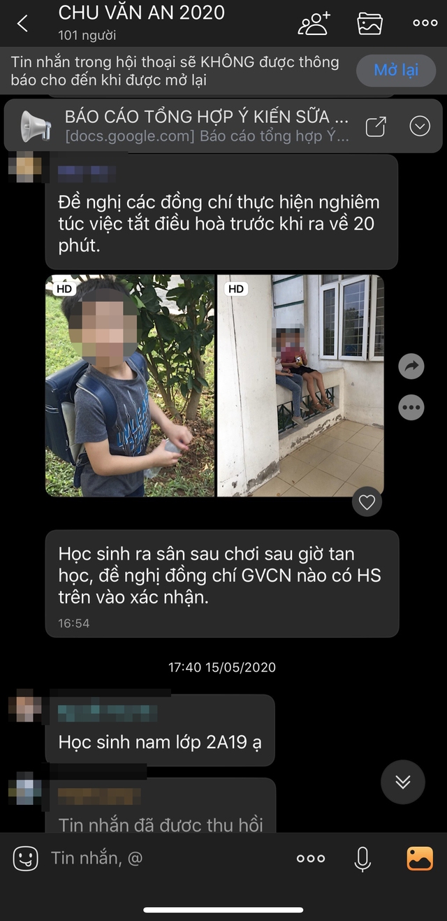 Phụ huynh ở Hà Nội phản ánh cô giáo không cho học sinh quay lại trong trường sau giờ tan học khiến con phải lang thang ngoài đường  - Ảnh 1.