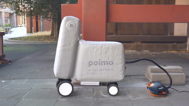 Nhật Bản phát minh thành công mẫu xe điện bơm phồng, có thể gấp gọn cho vừa vào balo khi không sử dụng - Ảnh 2. Nhật Bản phát minh thành công mẫu xe điện bơm phồng, có thể gấp gọn cho vừa vào balo khi không sử dụng - Ảnh 2.
