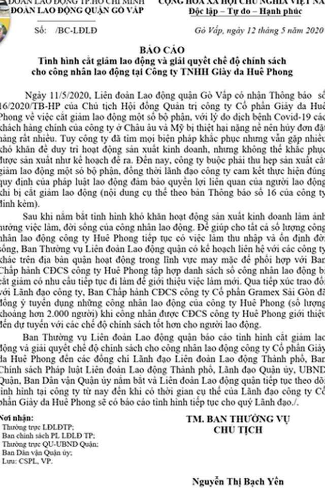  Quyền lợi của 2.200 công nhân Huê Phong mất việc giải quyết thế nào?  - Ảnh 3.