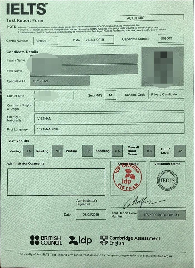 Thầy giáo IELTS ở Thái Nguyên bị tố fake điểm từ 6.0 thành 8.5, thợ photoshop không có tâm nên điền nhầm giới tính thành nữ? - Ảnh 4.