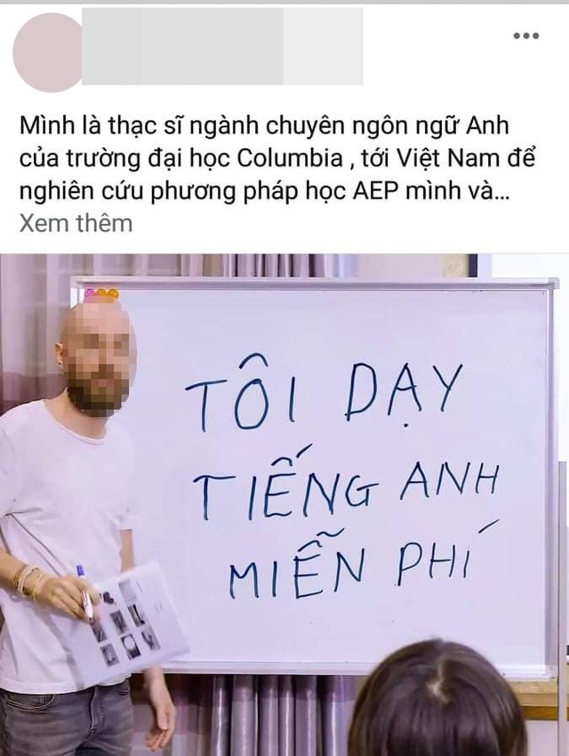 Cảnh báo chiêu trò lừa đảo người nước ngoài dạy tiếng Anh miễn phí của một trung tâm Anh ngữ nổi tiếng ở Hà Nội - Ảnh 1.