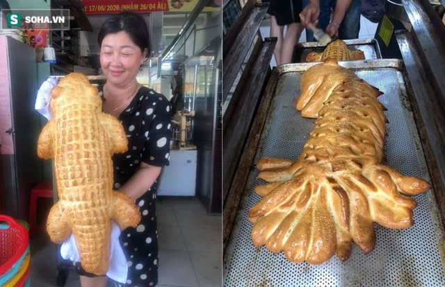  Bánh mì cá sấu khổng lồ gây “bão”, ngày bán trăm chiếc - Ảnh 2.