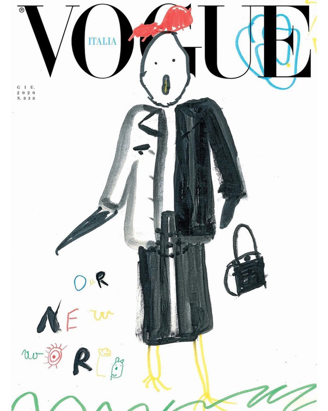 Nối gót Gucci, Vogue Ý cũng post ảnh bìa được vẽ nguệch ngoạc nhưng ý nghĩa đằng sau lại thật ấm lòng - Ảnh 3.