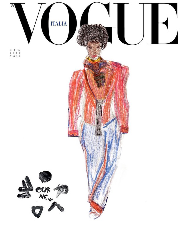 Nối gót Gucci, Vogue Ý cũng post ảnh bìa được vẽ nguệch ngoạc nhưng ý nghĩa đằng sau lại thật ấm lòng - Ảnh 5.