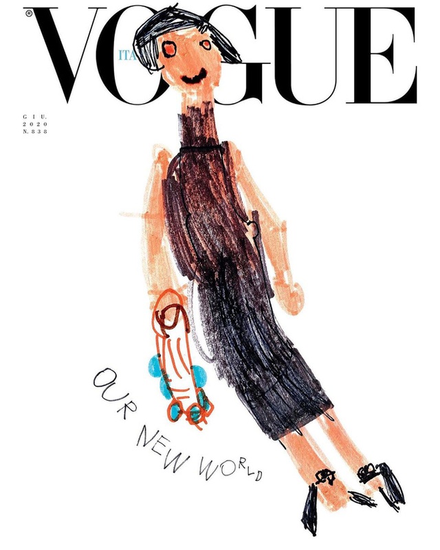 Nối gót Gucci, Vogue Ý cũng post ảnh bìa được vẽ nguệch ngoạc nhưng ý nghĩa đằng sau lại thật ấm lòng - Ảnh 7.