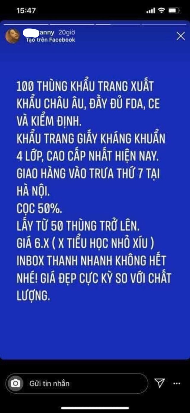 Công khai bán khẩu trang với giá cắt cổ, nữ nhà văn Gào gây tranh cãi nảy lửa trên mạng xã hội - Ảnh 2.