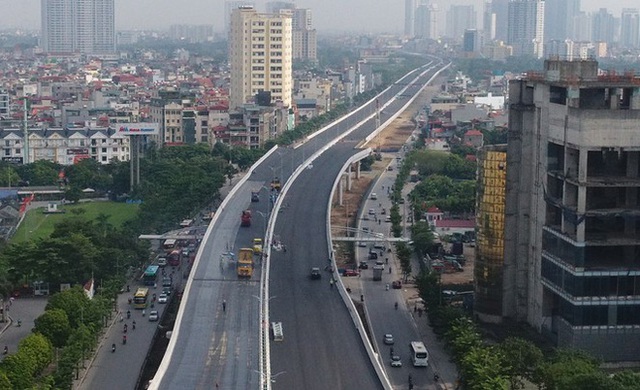  Hình ảnh vành đai 3 trên cao Hà Nội đoạn Mai Dịch – cầu Thăng Long sắp cán đích - Ảnh 1.