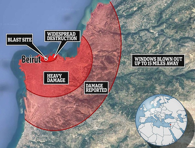  Vụ nổ cực lớn ở Li-băng: Nga công bố ảnh vệ tinh gây sốc - Ảnh 2.