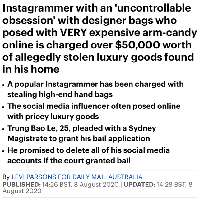 Fashion influencer Việt bị bắt tại Úc vì trộm số hàng hiệu hơn 800 triệu VNĐ, hóa ra là người từng bị bóc phốt ầm ĩ 3 năm trước - Ảnh 3.