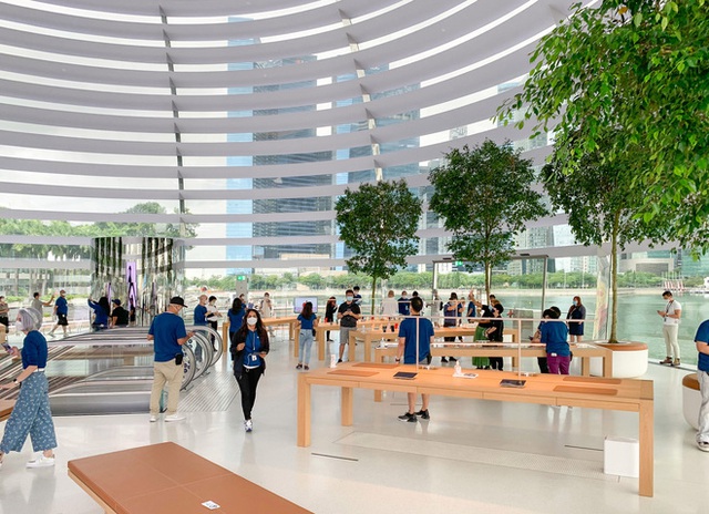 Tham quan Apple Store hình cầu nổi trên mặt nước vừa mới được khai trương tại Singapore - Ảnh 8.