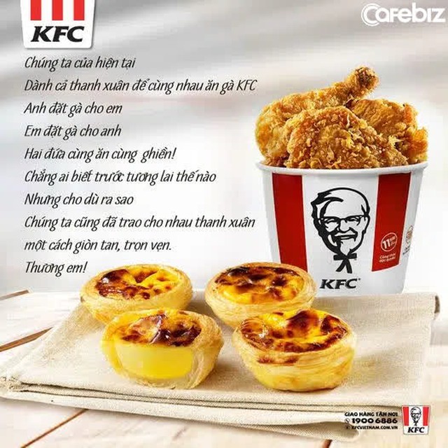 Nổi như gà rán KFC cũng ăn theo drama Sơn Tùng – Thiều Bảo Trâm chia tay: Chế bài tự sự “Thương em” để đăng quảng cáo trên fanpage chính thức - Ảnh 1.