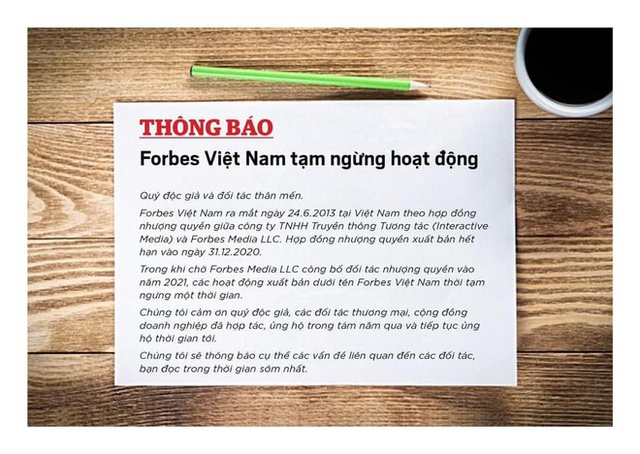 Forbes Việt Nam ngừng hoạt động, website không còn truy cập được - Ảnh 1.