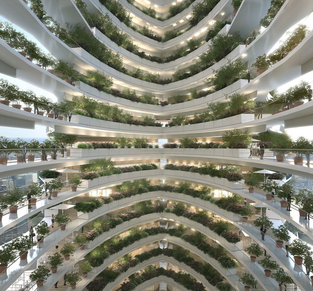 New York sắp có tòa nhà dân cư “bể chứa cacbon” khổng lồ, cao 737m, trồng 1.600 cây xanh, nằm giữa đảo - Ảnh 5.