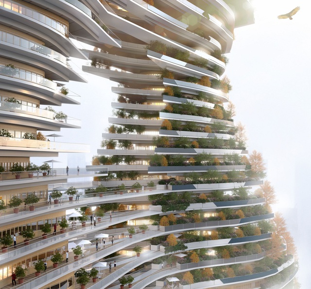 New York sắp có tòa nhà dân cư “bể chứa cacbon” khổng lồ, cao 737m, trồng 1.600 cây xanh, nằm giữa đảo - Ảnh 4.