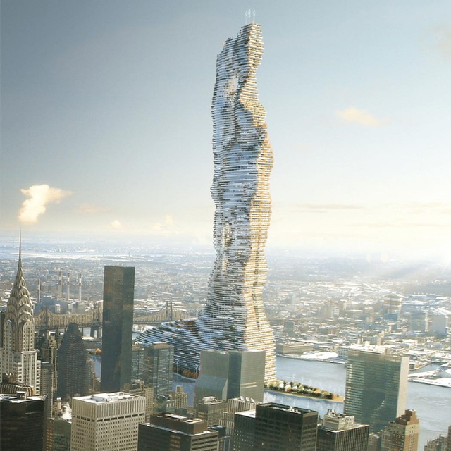 New York sắp có tòa nhà dân cư “bể chứa cacbon” khổng lồ, cao 737m, trồng 1.600 cây xanh, nằm giữa đảo - Ảnh 6.