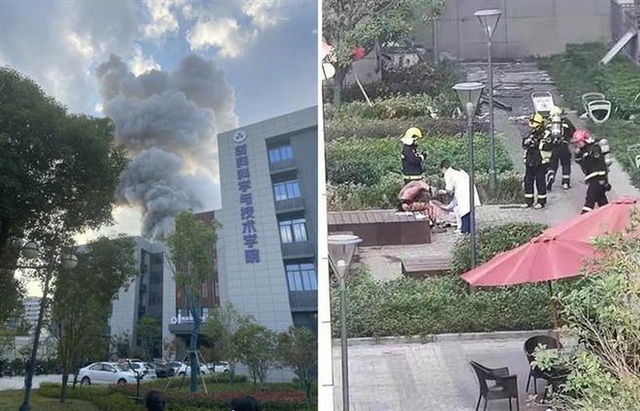Video: Vụ nổ phòng thí nghiệm công nghệ vũ trụ hàng đầu Trung Quốc, bị quả cầu lửa nhấn chìm khiến 2 người thiệt mạng và 9 người bị thương - Ảnh 3.