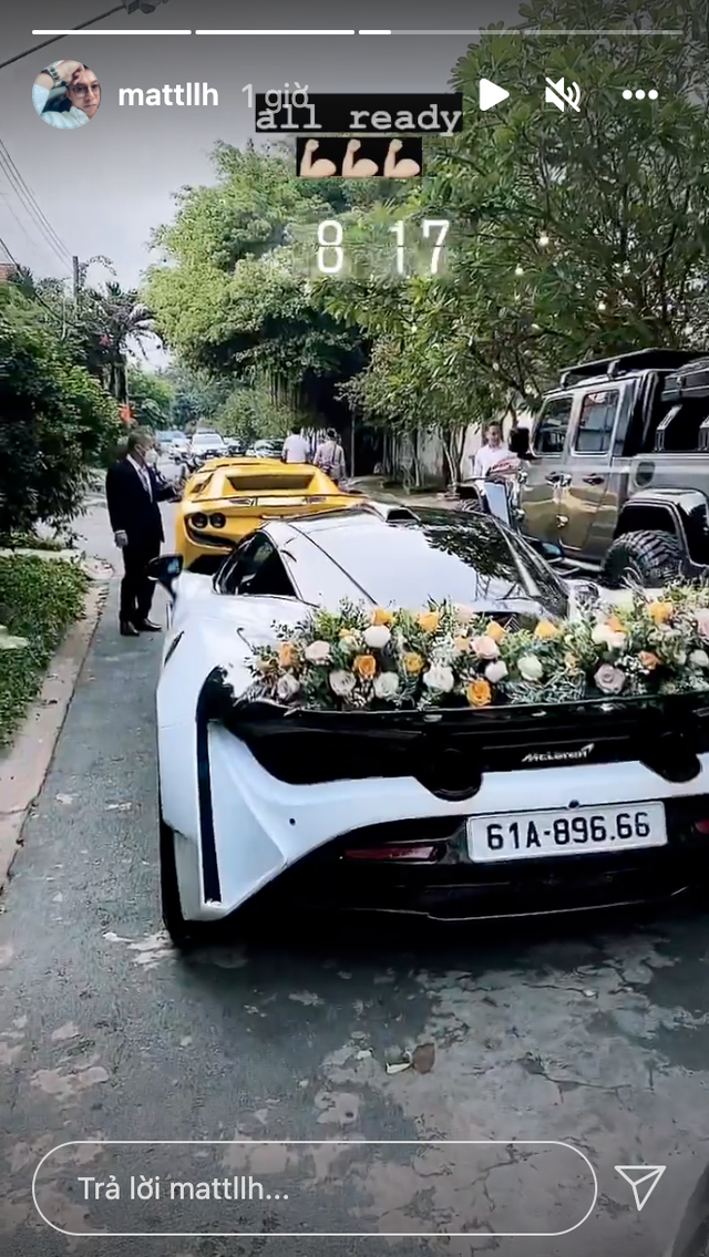  Cận cảnh đám cưới full siêu xe gây xôn xao Bình Dương, khách mời là Cường Đô La - Matt Liu bạn trai Hương Giang - Ảnh 3.