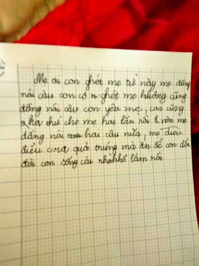 Mẹ ơi con ghét mẹ, con đã tha thứ 2 lần rồi nên mẹ đừng nói gì nữa - Bức thư đầy đau xót của đứa trẻ làm mọi vị phụ huynh bừng tỉnh về cách đối xử với con - Ảnh 1.