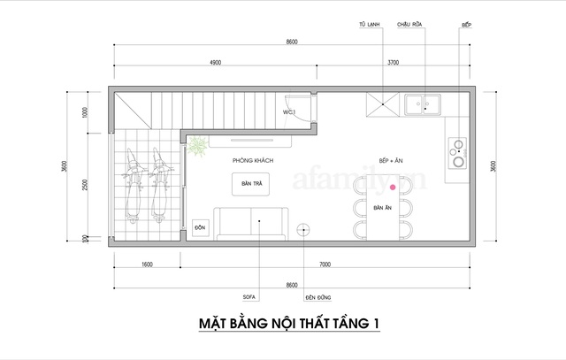 Thiết kế nhà ống 3 tầng cực hợp lý cho 5 người ở với chi phí chỉ 180 triệu đồng - Ảnh 1.