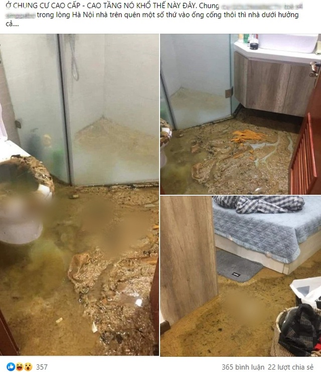 Ác mộng có thật: Căn hộ chung cư cao cấp gặp sự cố bồn cầu phun như núi lửa, chất thải ngập ngụa tới tận phòng ngủ! - Ảnh 1.
