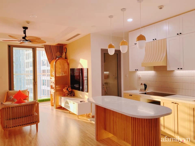 Không gian sống ấm cúng của căn hộ gần 100m² ở Hà Nội, có tổng chi phí nội thất 300 triệu đồng - Ảnh 2.