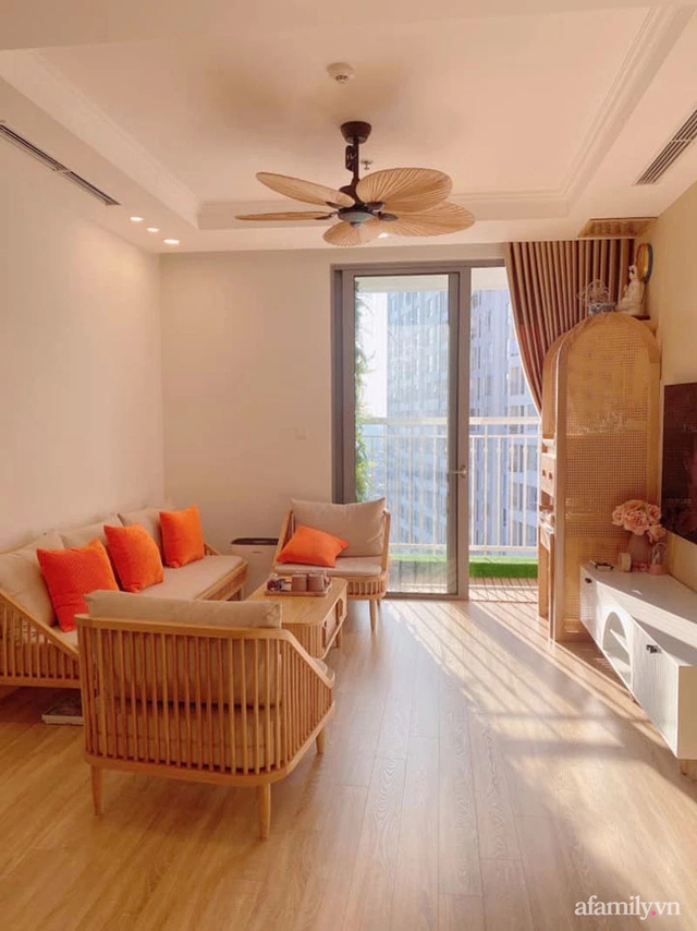 Không gian sống ấm cúng của căn hộ gần 100m² ở Hà Nội, có tổng chi phí nội thất 300 triệu đồng - Ảnh 5.