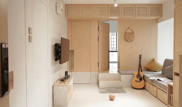 Căn hộ 12m² được sử dụng toàn nội thất thông minh giúp không gian sống đủ dùng cho cả gia đình trẻ - Ảnh 3.