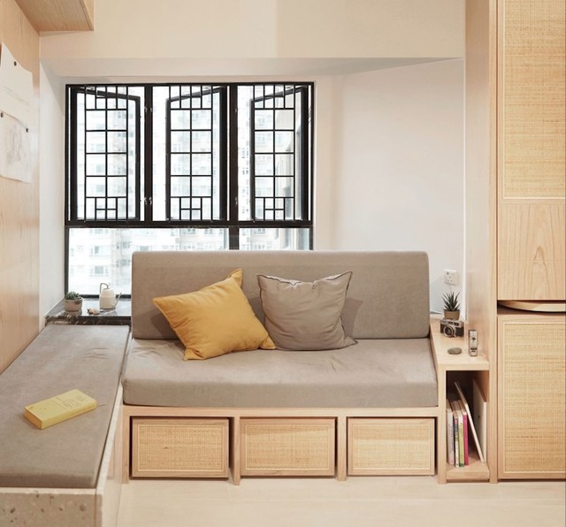 Căn hộ 12m² được sử dụng toàn nội thất thông minh giúp không gian sống đủ dùng cho cả gia đình trẻ - Ảnh 4.