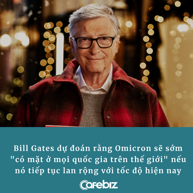 Hủy gần hết các buổi tụ tập cuối năm vì nhiều bạn thân thành F0, Bill Gates dự đoán: Omicron sẽ sớm “có mặt ở mọi quốc gia”! - Ảnh 1.