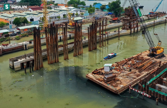  Cảnh khó tin ở dự án ngăn triều lớn nhất TP.HCM - khối bê tông 10.000 tỷ đắp chiếu - Ảnh 9.