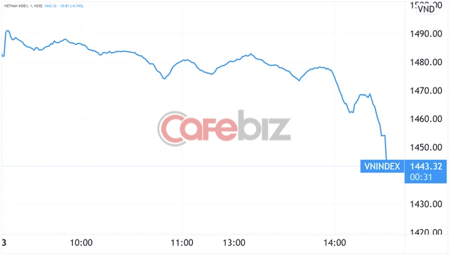 Chứng khoán đột ngột lao dốc gần 39 điểm: Giảm mạnh nhất hơn 3 tháng, VN-Index quay lại vạch xuất phát tháng 11 - Ảnh 1.