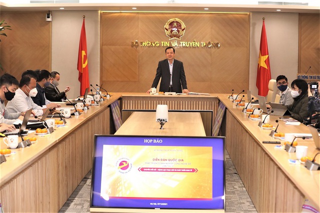  Bộ Thông tin và Truyền thông họp báo về Diễn đàn Quốc gia Phát triển Doanh nghiệp Công nghệ số Việt Nam lần thứ III  - Ảnh 1.
