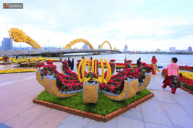 Người Đà Nẵng hào hứng check in đường hoa Xuân hơn 10 tỷ đồng dọc bờ sông Hàn - Ảnh 10.