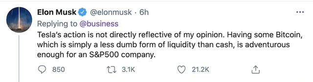 Elon Musk tiết lộ lý do Tesla đầu tư 1,5 tỷ USD vào Bitcoin - Ảnh 1.