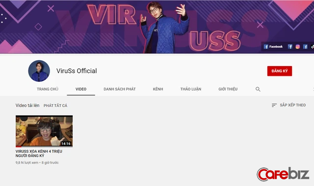 Đúng ngày Cá tháng Tư, ViruSs thông báo xóa kênh YouTube 4 triệu đăng ký: Buồn, tiều tụy, cảm giác hệt như thất tình! - Ảnh 1.