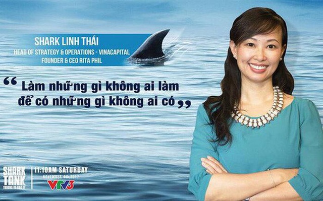 Shark Thái Vân Linh trong những ngày đầu ngồi trên ghế Shark của chương trình Shark Tank mùa 1.